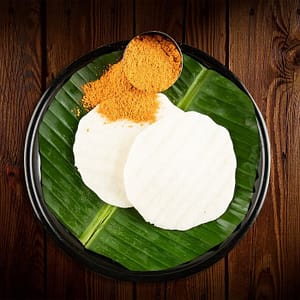 2 Idly with Ghee/Butter Karam Podi